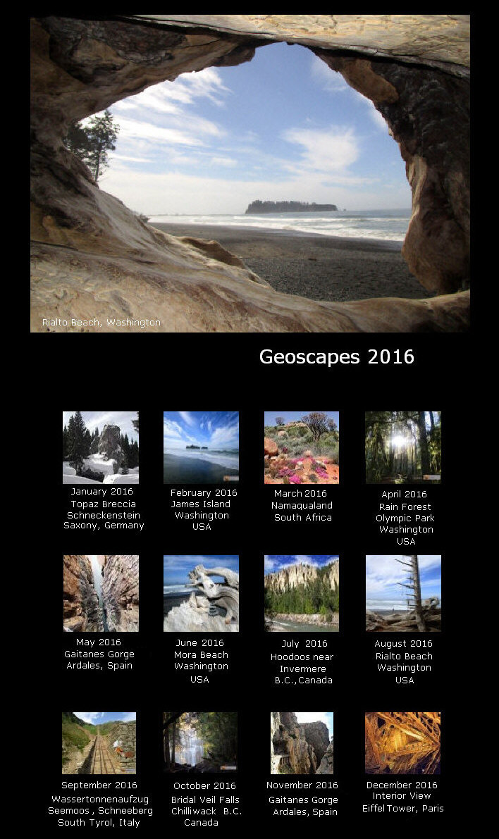 Geoscapes 2016 Desktop Calendar